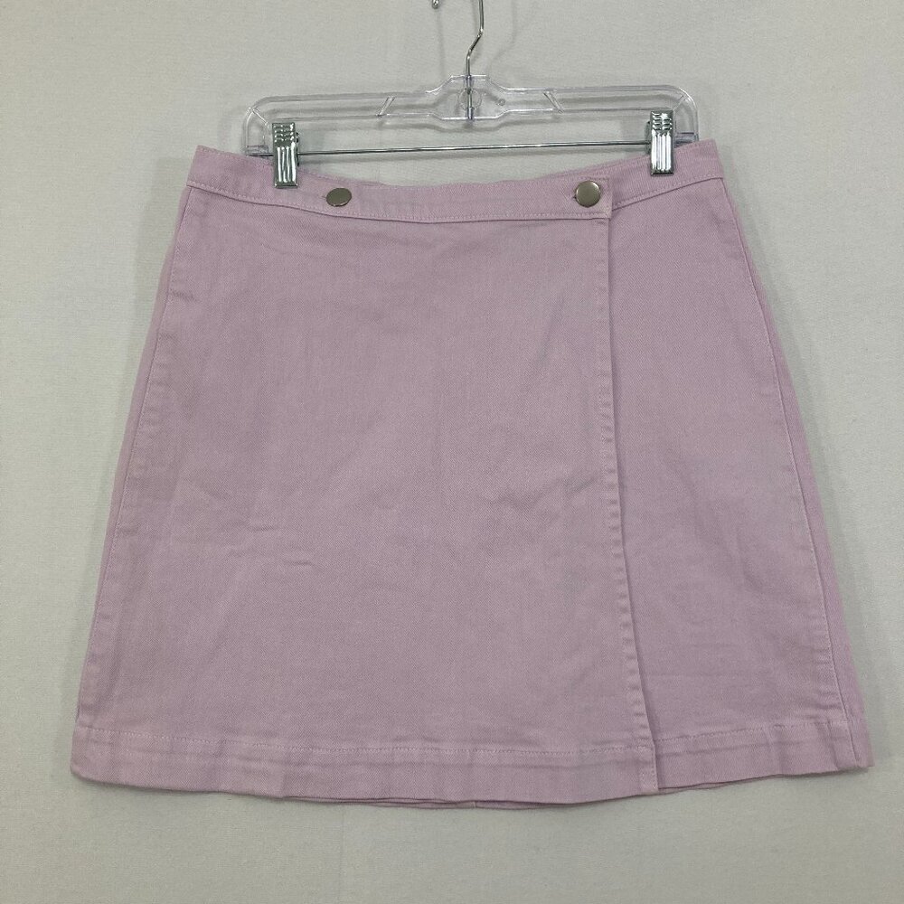 New J.Crew size‎ 29 Purple Lavender Denim Wrap Mini Skirt Feminine Elegant